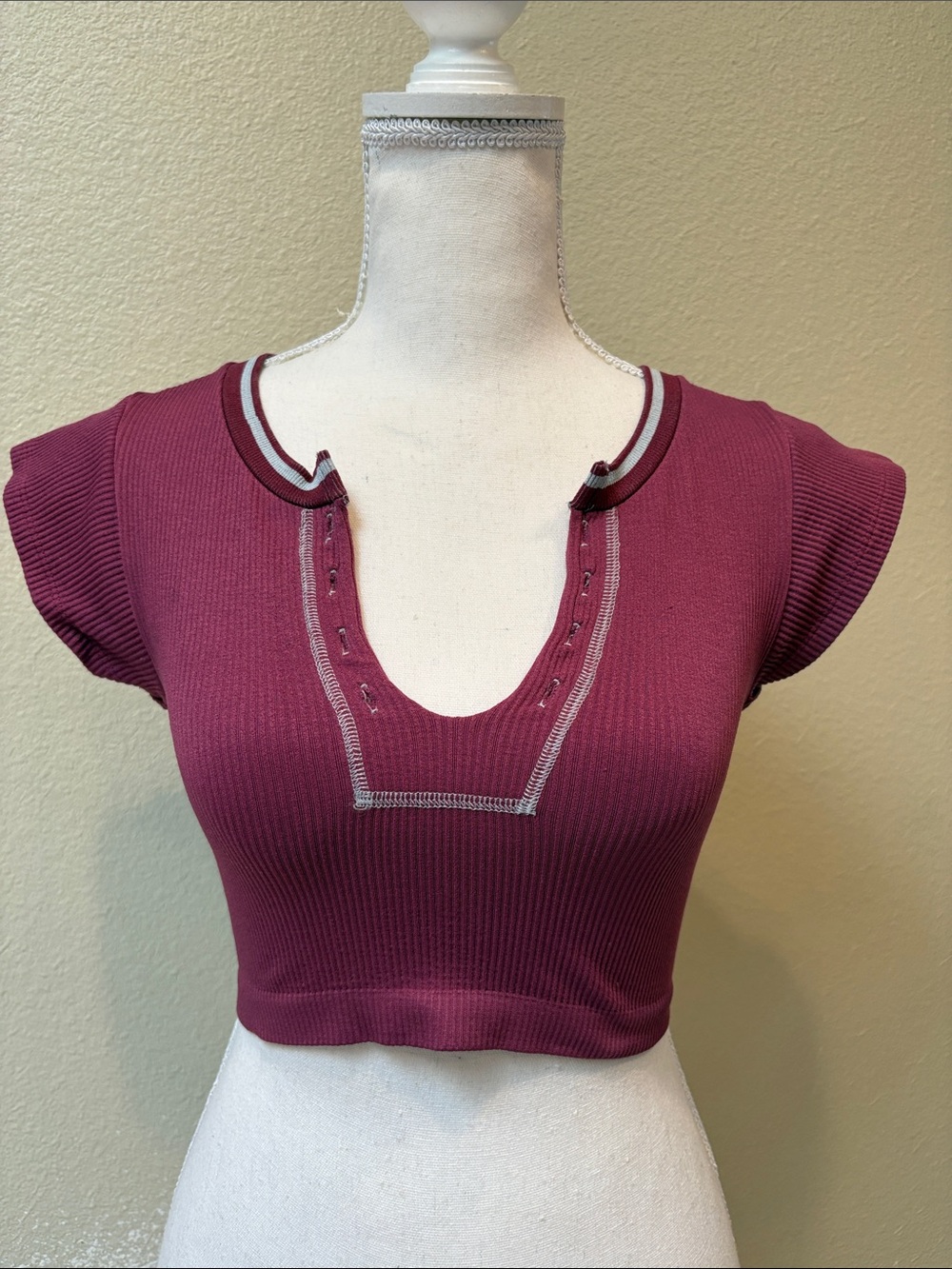 Urban Outfitters Out from Under Burgandy/Purple Crop Top, Size XS/S
